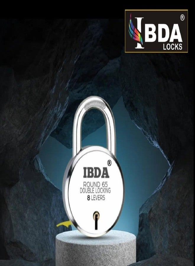IBDA 5 Locks with Same Keys | Double Locking | Steel Body | Common Key Padlock | Lock for Home, Shutter, gate, Door, kadi, Channel, Chain, Shop, Outdoor, Indoor | Same Key Lock Set of 5 with 3 Keys | - Image 5